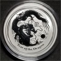 2012 Australia 1/2oz .999 Silver Lunar Dragon