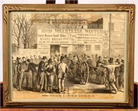 Framed Illustration Civil War Recruitment