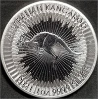 2021 Australia 1oz Silver Kangaroo BU .9999