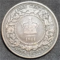 1861 Nova Scotia, Canada Large Cent