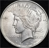 1922-P Peace Silver Dollar BU