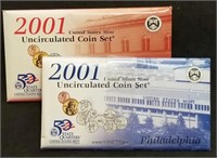 2001 US Double Mint Set in Envelopes