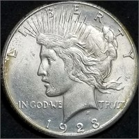 1923-S Peace Silver Dollar BU from Set