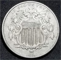 1868 Shield Nickel, Better Grade