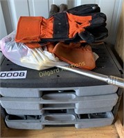 Plastic tool box with contents