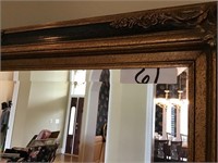 BEVELED BLACK AND ANTIQUE GOLD MIRROR
