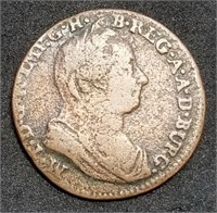 1777 Belgium 1 Oord Copper Coin
