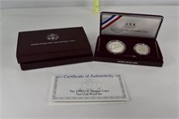UNITED STATES MINT 1992 OLYMPIC SILVER COINS