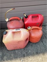 (4) Gas cans (small 1/3 full)