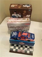 3 DIE CAST METAL DALE JARRETT RACE CARS