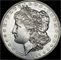 1884-S US Morgan Silver Dollar BU Key Date, Rare