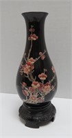 Black floral Vase