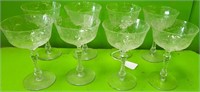 11 - LOT OF 8 CRYSTAL STEMWARE