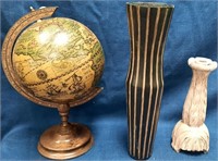 11 - GLOBE; VASE & CANDLE HOLDER