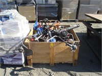 Pallet of gardening tools