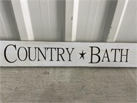 2' Wooden Sign Country Bath