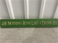 2' Wooden Sign Nothing Runs Like A Deere