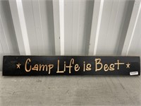 2' Wooden Sign Camp Life IS Best