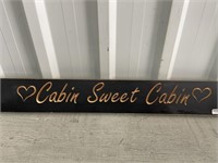 2' Wooden Sign Cabin Sweet Cabin
