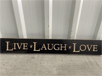2' Wooden Sign Live Laugh Love