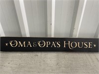 2' Wooden Sign Oma & Opas House
