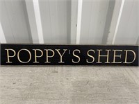 2' Wooden Sign Poppy's SHed