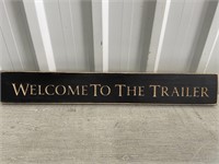 2' Wooden Sign Welcome To The Trailer