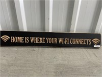 2' Wooden Sign Home Is Where Your Wifi Connects