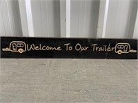 2' Wooden Sign Welcome To The Trailer