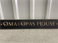 2' Wooden Sign Oma & Opas House