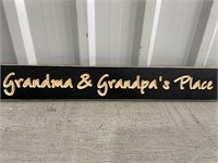 2' Wooden Sign Grandma & Grandpas Place