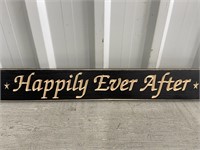 2' Wooden Sign Happily Ever After