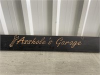 2' Wooden Sign Assholes Garage