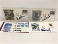 4 Donald Trump First Day Covers. One Autographed,