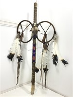 Plains Indian Coyote Prayer Stick/ Shaman