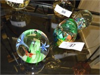 PR HEAVY MURANO ART GLASS COLLECTIBLE PAPERWEIGHTS
