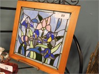 FRAMED STAINED GLASS PANEL