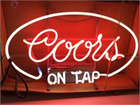 Vintage Coors On Tap Neon Sign. Tested Working.