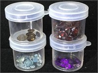 Lot of Assorted gems in Gem containers - Topaz,