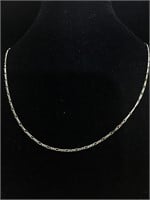 Sterling silver chain necklace 
9 inches