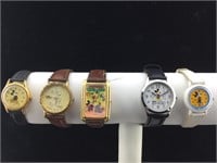 Lot of 5 Mickey Mouse Watches