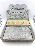 Vintage Informal Crystal Snack Set- 4 cups/4