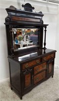 Antique mirrored back sideboard