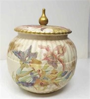 Doulton floral canister 6" diam x 7”