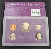 1985 US Mint proof set coins