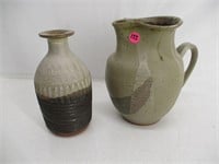 Lot (2) Modern Stoneware Items