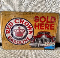 Red Crown Gasonline Metal Sign