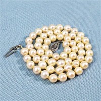 Strand of Natural Pearls, 16.5" Total Length