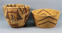 (2) Native American Indian Woven Baskets