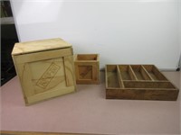 Wood Crates & Sorting Bin